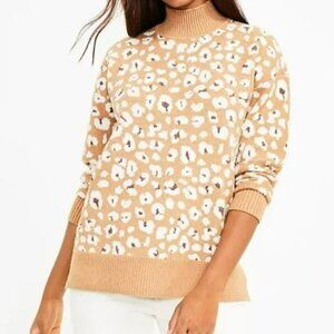 🤎 Loft Animal Print Tunic Sweater - Size XS Petite 🤎
